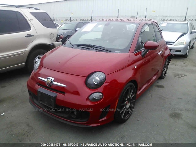 3C3CFFFHXGT170640 - 2016 FIAT 500 ABARTH RED photo 2