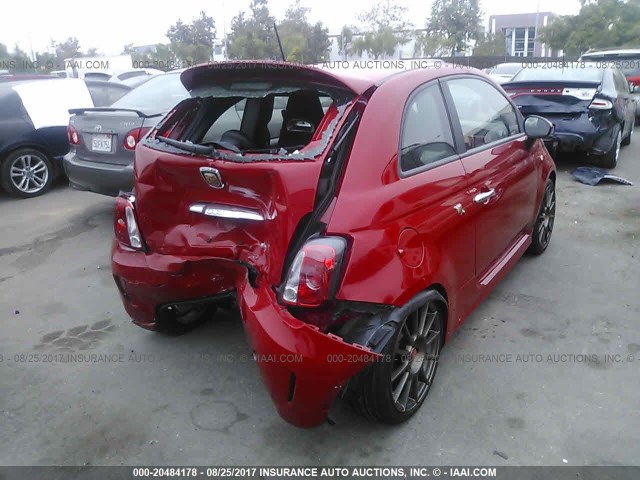 3C3CFFFHXGT170640 - 2016 FIAT 500 ABARTH RED photo 4