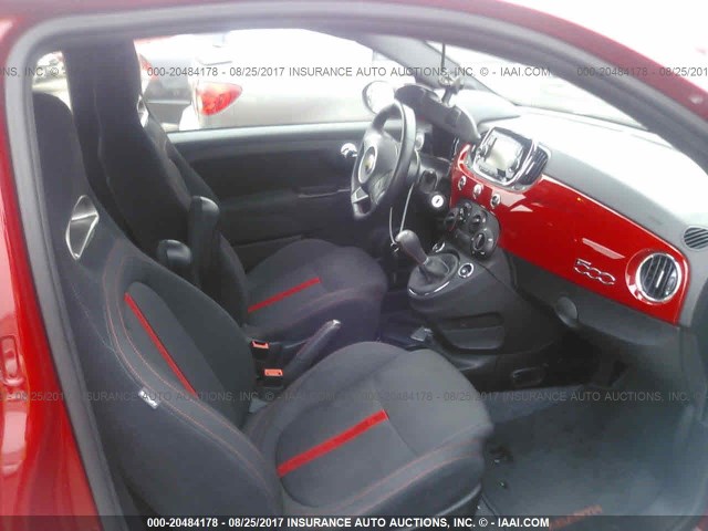 3C3CFFFHXGT170640 - 2016 FIAT 500 ABARTH RED photo 5