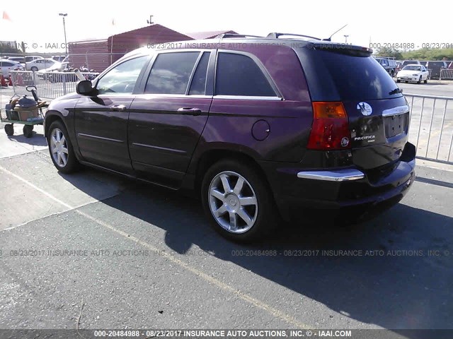 2A8GM78X88R650282 - 2008 CHRYSLER PACIFICA LIMITED MAROON photo 3