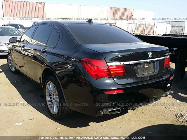 WBAYE4C54DD137070 - 2013 BMW 740 LI BLACK photo 3