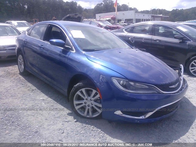 1C3CCCAB6FN677107 - 2015 CHRYSLER 200 LIMITED BLUE photo 1