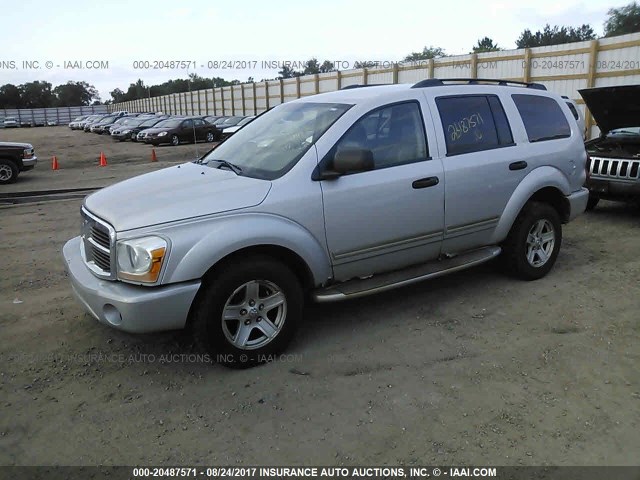 1D4HB58DX4F130178 - 2004 DODGE DURANGO LIMITED SILVER photo 2