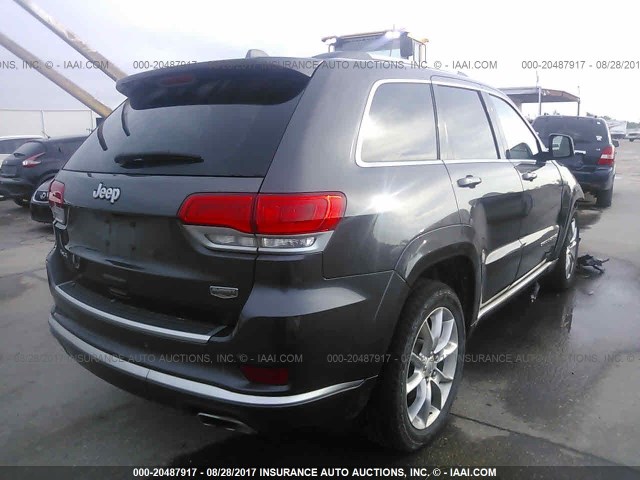 1C4RJFJT4FC764845 - 2015 JEEP GRAND CHEROKEE SUMMIT GRAY photo 4