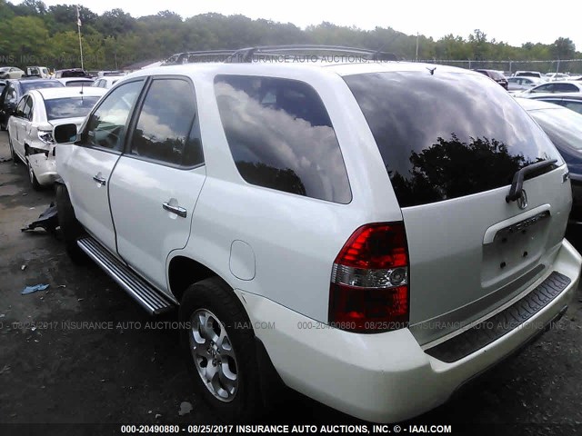 2HNYD18862H524625 - 2002 ACURA MDX TOURING WHITE photo 3