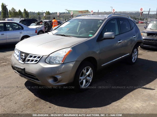 JN8AS5MV2BW678240 - 2011 NISSAN ROGUE S/SV/KROM GRAY photo 2