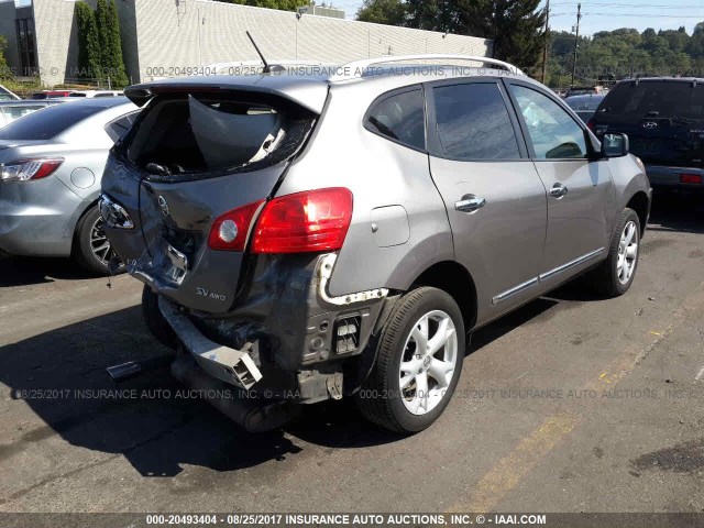 JN8AS5MV2BW678240 - 2011 NISSAN ROGUE S/SV/KROM GRAY photo 4