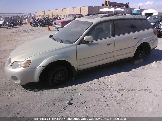 4S4BP62C967324171 - 2006 SUBARU LEGACY OUTBACK 2.5I LIMITED SILVER photo 2