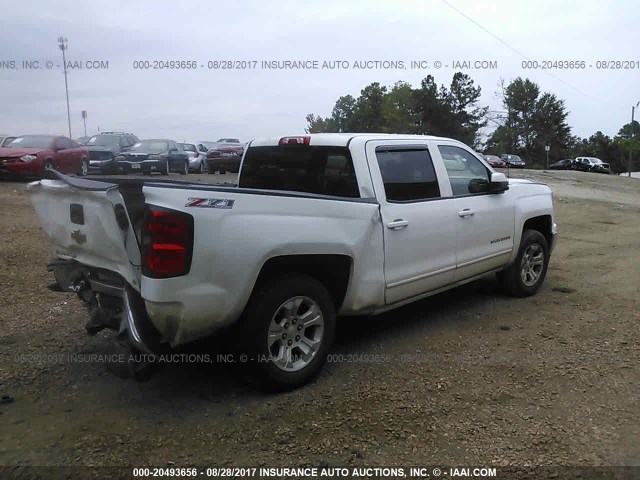 3GCUKRECXFG291016 - 2015 CHEVROLET SILVERADO K1500 LT WHITE photo 4