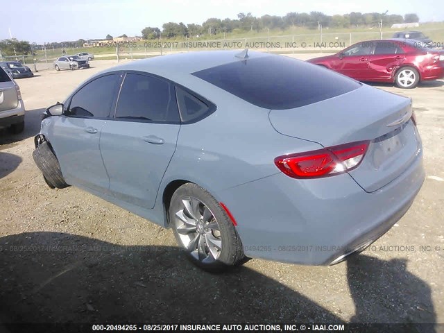 1C3CCCBB0FN627687 - 2015 CHRYSLER 200 S Light Blue photo 3