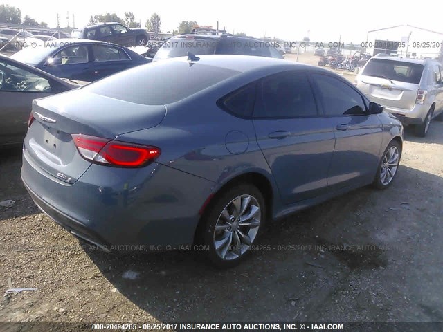 1C3CCCBB0FN627687 - 2015 CHRYSLER 200 S Light Blue photo 4