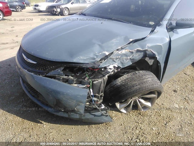 1C3CCCBB0FN627687 - 2015 CHRYSLER 200 S Light Blue photo 6