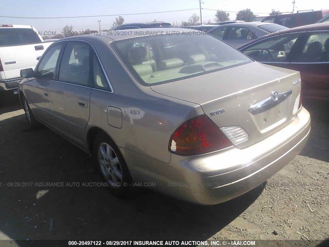 4T1BF28B9YU105337 - 2000 TOYOTA AVALON XL/XLS BEIGE photo 3