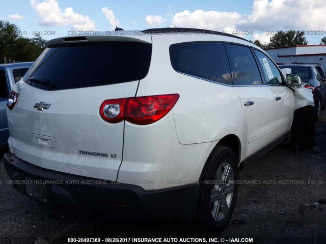 1GNKVGED3CJ112909 - 2012 CHEVROLET TRAVERSE LT WHITE photo 4