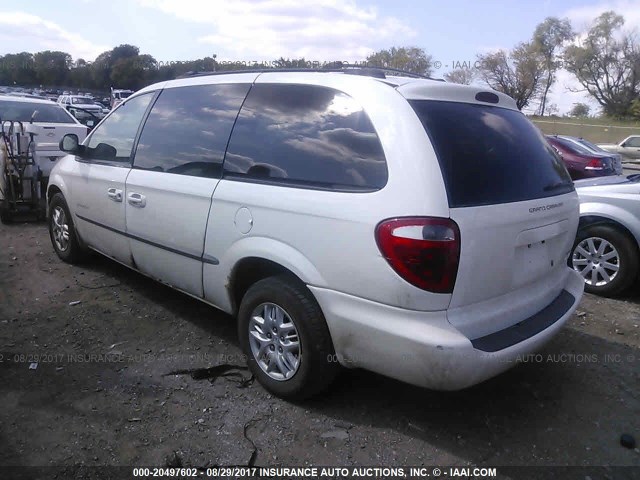 2B8GP44391R215465 - 2001 DODGE GRAND CARAVAN SPORT WHITE photo 3