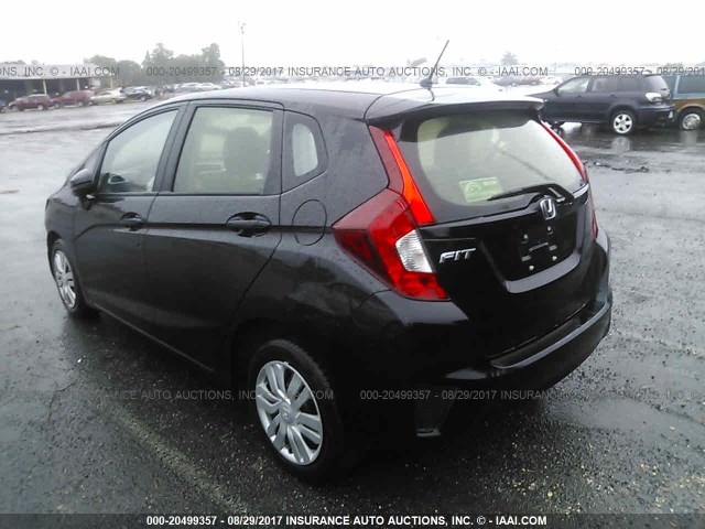 JHMGK5H50GX010551 - 2016 HONDA FIT LX BLACK photo 3