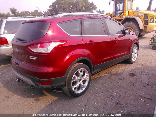 1FMCU0J96DUD02188 - 2013 FORD ESCAPE TITANIUM RED photo 4