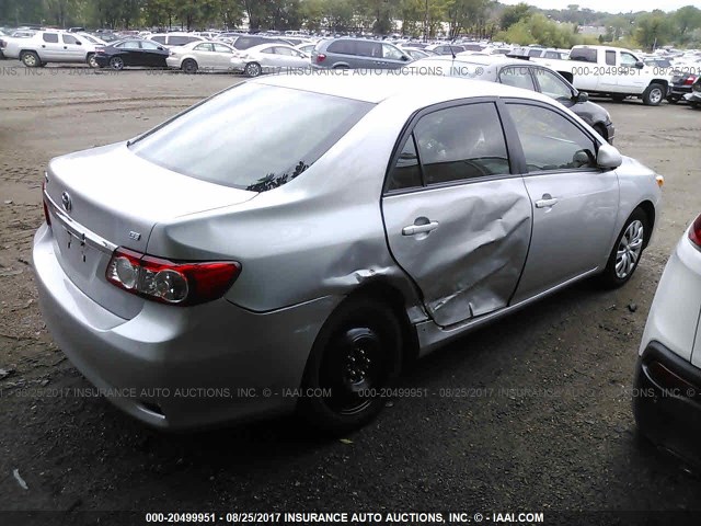 5YFBU4EE4CP043727 - 2012 TOYOTA COROLLA S/LE SILVER photo 4