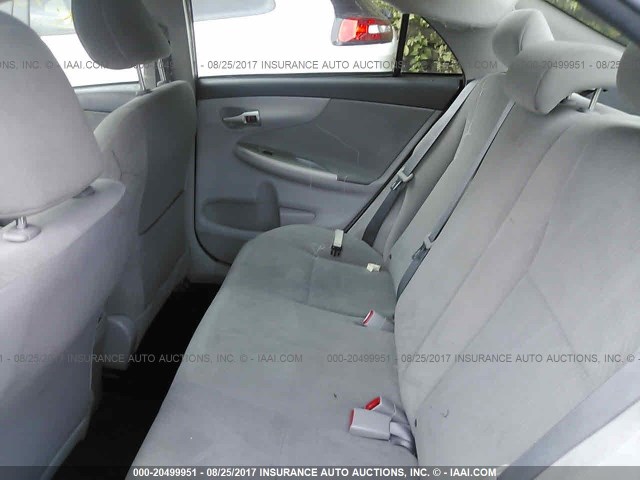 5YFBU4EE4CP043727 - 2012 TOYOTA COROLLA S/LE SILVER photo 8