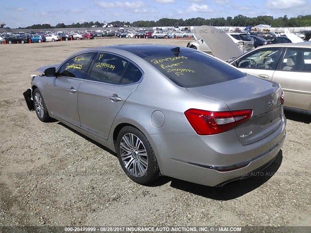 KNALN4D74E5124437 - 2014 KIA CADENZA PREMIUM/LIMITED SILVER photo 3