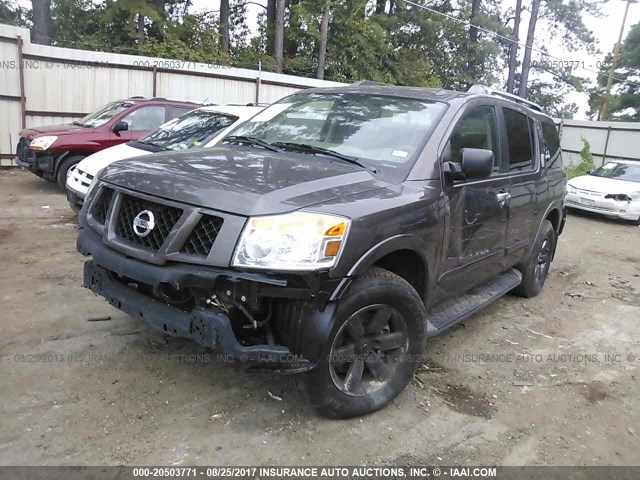 5N1BA0ND6FN619131 - 2015 NISSAN ARMADA SV/SL/PLATINUM BROWN photo 2