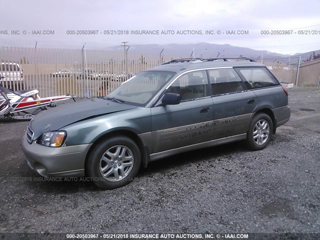 4S3BH675517634077 - 2001 SUBARU LEGACY OUTBACK AWP 绿色 照片 2