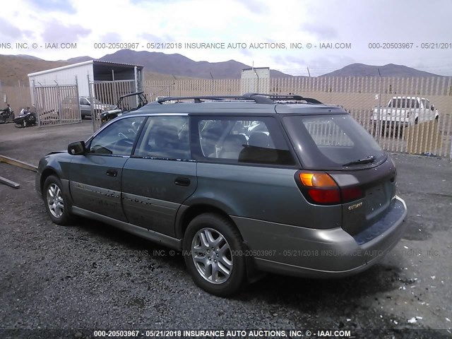 4S3BH675517634077 - 2001 SUBARU LEGACY OUTBACK AWP 绿色 照片 3