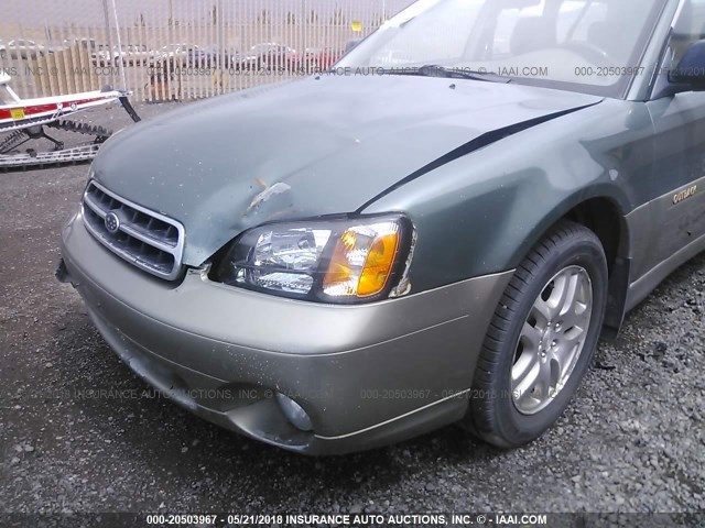 4S3BH675517634077 - 2001 SUBARU LEGACY OUTBACK AWP GREEN photo 6