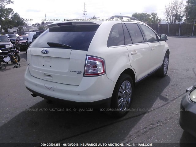 2FMDK49C08BA48829 - 2008 FORD EDGE LIMITED WHITE photo 4