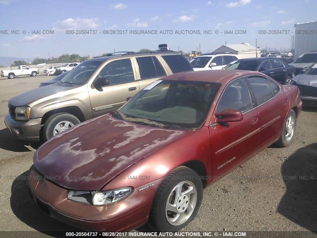 1G2WJ52K9VF272137 - 1997 PONTIAC GRAND PRIX SE RED photo 2