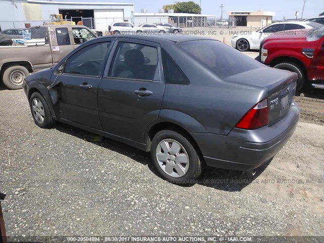 1FAHP34N77W335730 - 2007 FORD FOCUS ZX4/S/SE/SES GRAY photo 3