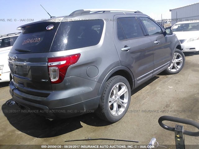 1FMHK8F81CGA38336 - 2012 FORD EXPLORER LIMITED 灰色 照片 4