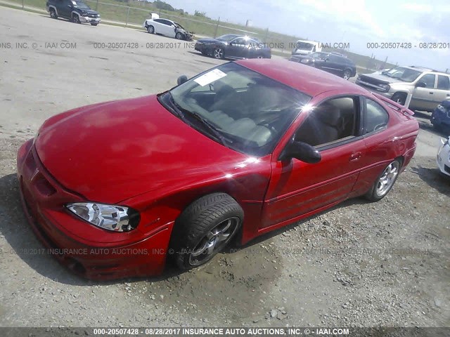 1G2NW12E34C117647 - 2004 PONTIAC GRAND AM GT RED photo 2