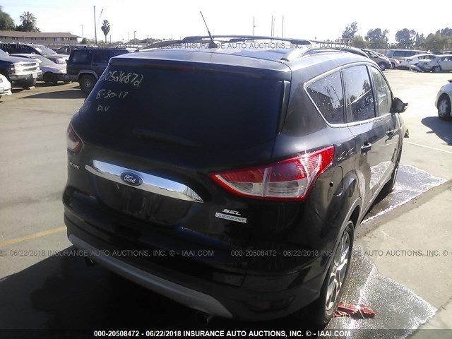 1FMCU0HX2DUA11398 - 2013 FORD ESCAPE SEL BLACK photo 4