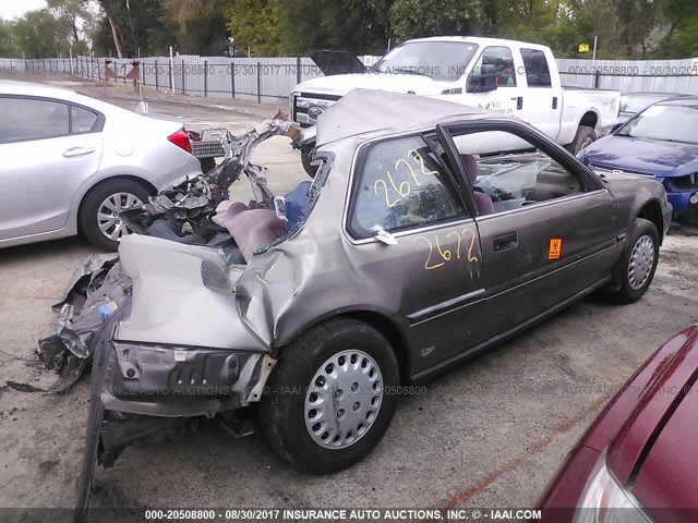 1HGCB7140NA042088 - 1992 HONDA ACCORD DX TAN photo 4