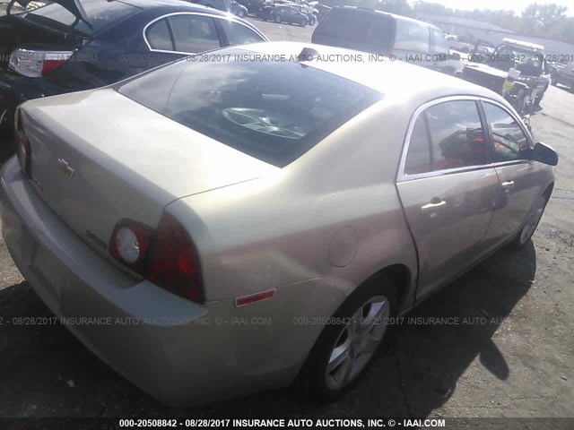 1G1ZB5E08CF160029 - 2012 CHEVROLET MALIBU LS 金色 照片 4