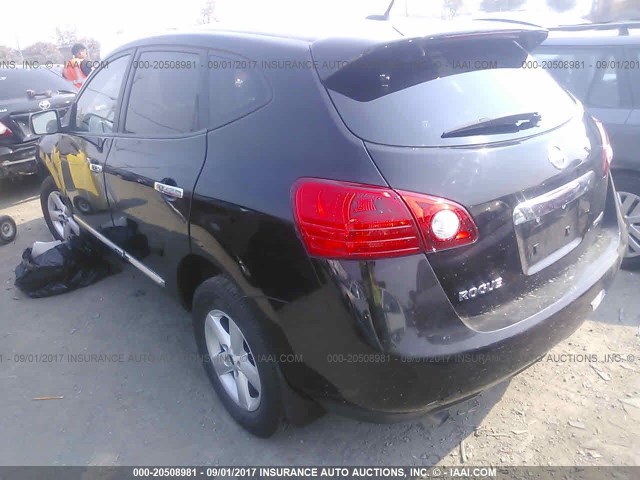 JN8AS5MT9CW302070 - 2012 NISSAN ROGUE S/SV BLACK photo 3