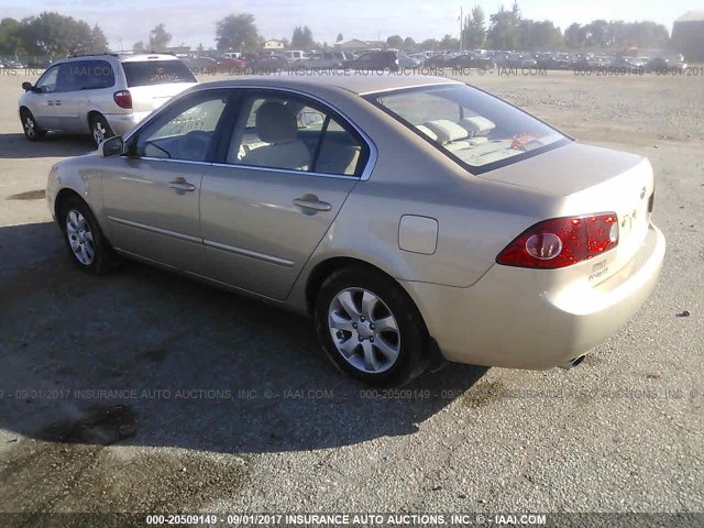 KNAGE124475130959 - 2007 KIA OPTIMA LX/EX GOLD photo 3