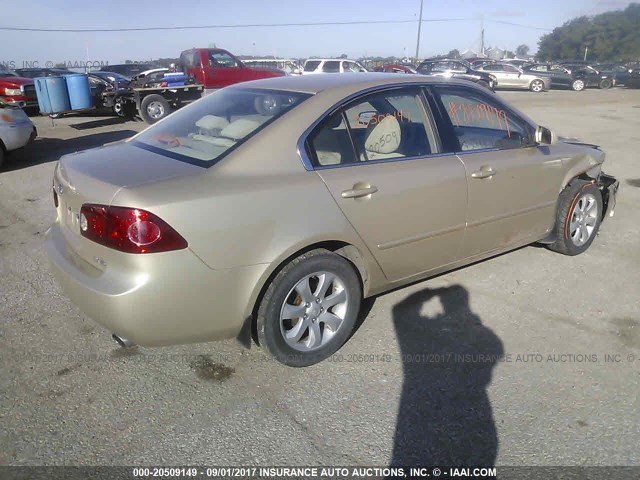 KNAGE124475130959 - 2007 KIA OPTIMA LX/EX GOLD photo 4