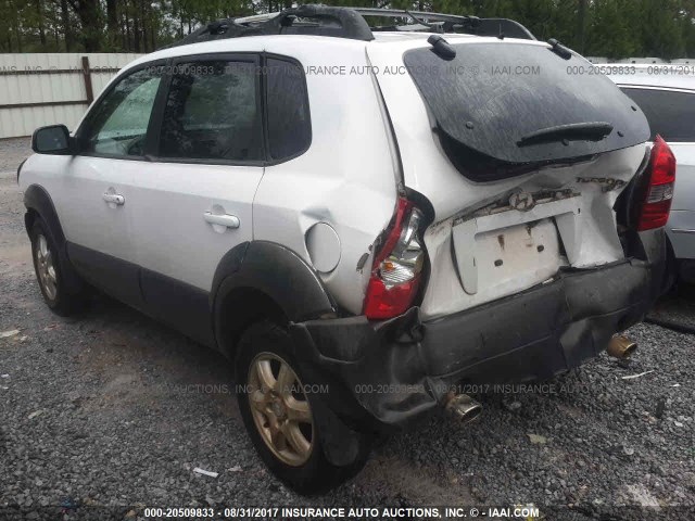 KM8JN12DX5U213111 - 2005 HYUNDAI TUCSON GLS/LX WHITE photo 3