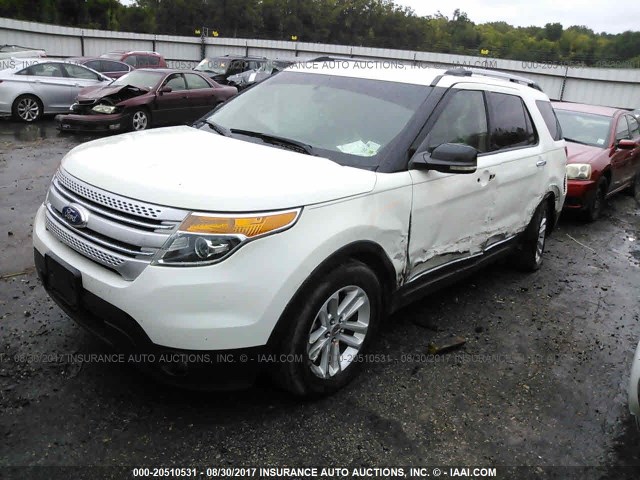 1FMHK7D86BGA90878 - 2011 FORD EXPLORER XLT WHITE photo 2