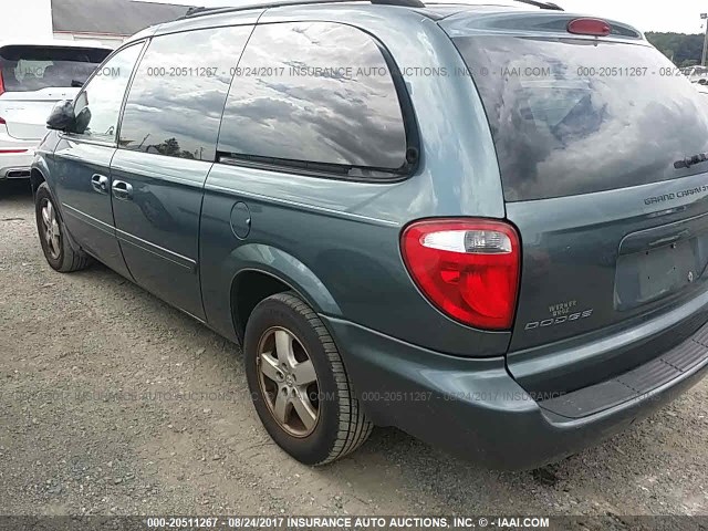 2D4GP44L37R164951 - 2007 DODGE GRAND CARAVAN SXT Light Blue photo 3