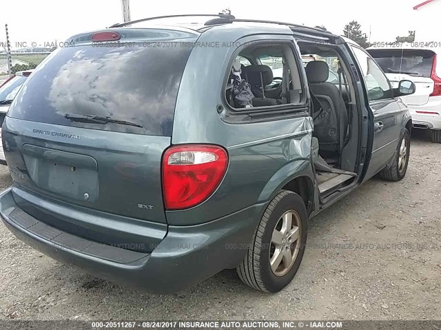 2D4GP44L37R164951 - 2007 DODGE GRAND CARAVAN SXT Light Blue photo 4