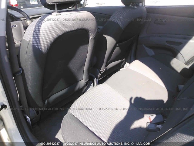 KNADE123976273491 - 2007 KIA RIO LX/SX WHITE photo 8