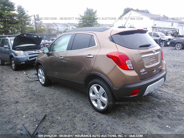 KL4CJESB3GB685352 - 2016 BUICK ENCORE BROWN photo 3