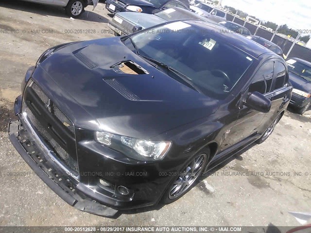 JA32W5FV7CU013184 - 2012 MITSUBISHI LANCER EVOLUTION MR BLACK photo 2