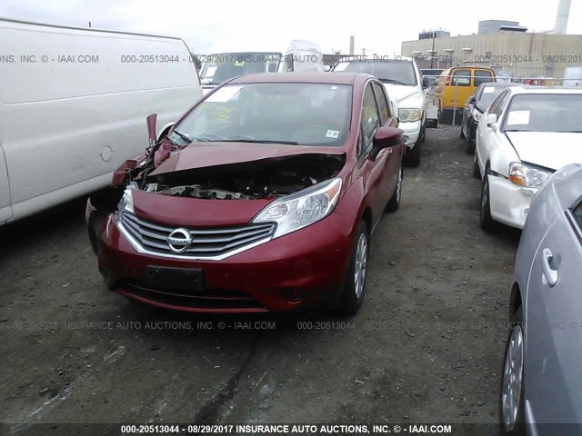 3N1CE2CP2FL360811 - 2015 NISSAN VERSA NOTE S/S PLUS/SV/SL/SR RED photo 2