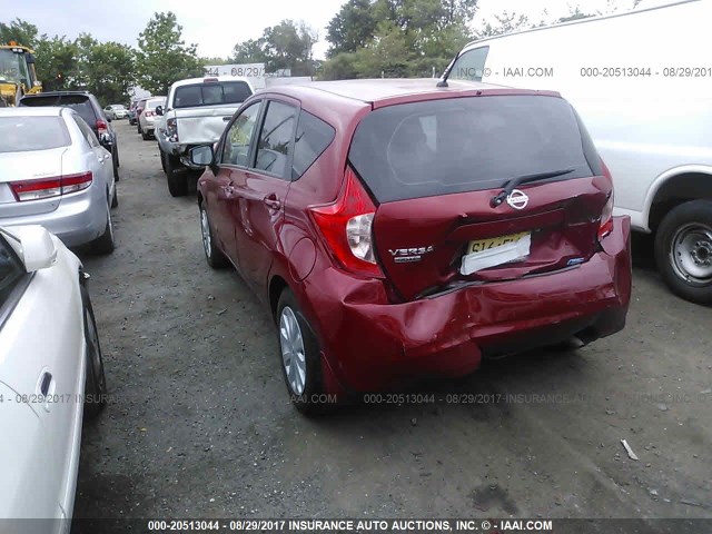 3N1CE2CP2FL360811 - 2015 NISSAN VERSA NOTE S/S PLUS/SV/SL/SR RED photo 3