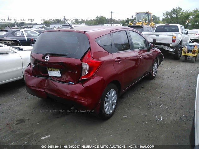 3N1CE2CP2FL360811 - 2015 NISSAN VERSA NOTE S/S PLUS/SV/SL/SR RED photo 4