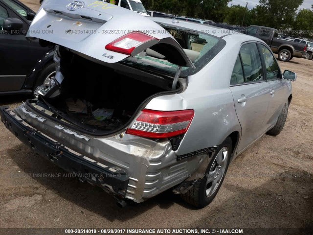 4T4BF3EK7AR068200 - 2010 TOYOTA CAMRY SE/LE/XLE SILVER photo 4